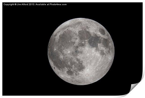 Moon almost full Print by Jim Alford