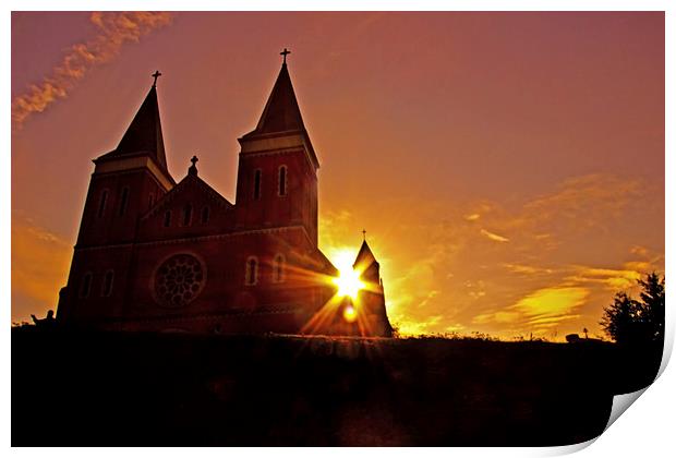 St Vincent Basilica at Sunset Print by Tom and Dawn Gari