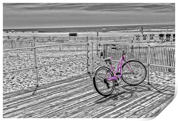  Pink Bicycle Print by Tom and Dawn Gari