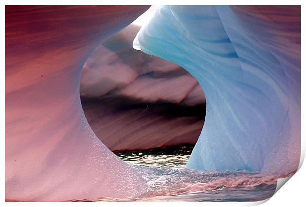 Interlocking Icebergs Antarctica Print by Gurinder Punn