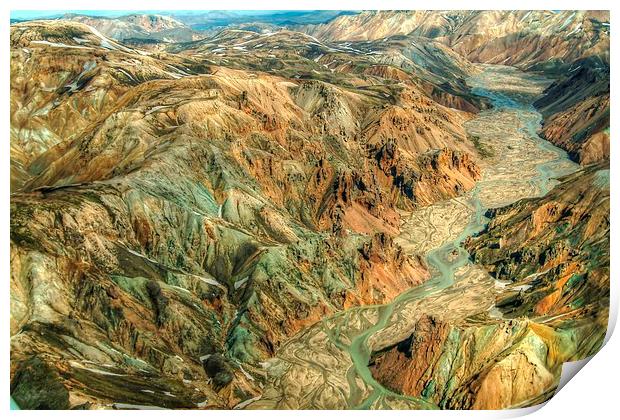 Landmannalaugar, Iceland Print by Gurinder Punn