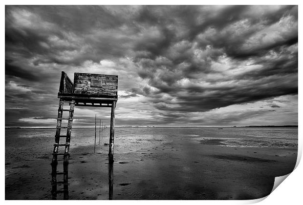 Holy Island, Pilgrims Way refuge Print by David Preston