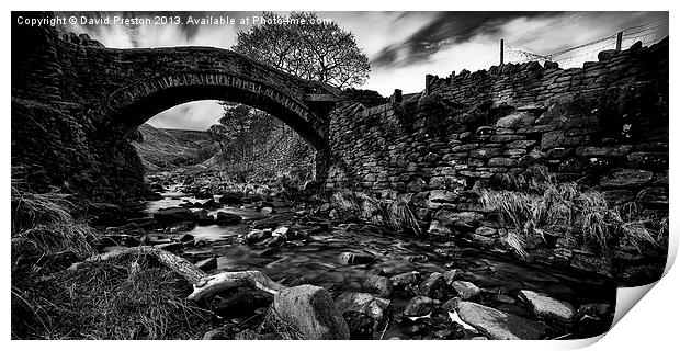 Pack Horse Bridge Print by David Preston