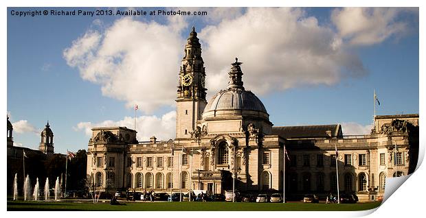 Cardiff City Hall Print by Richard Parry