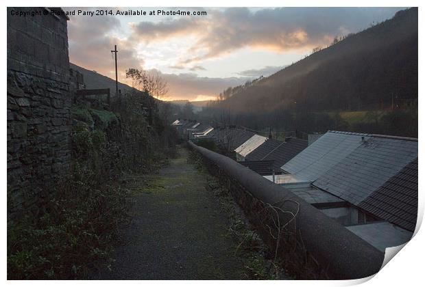 Pontyrhyl Station Road Print by Richard Parry