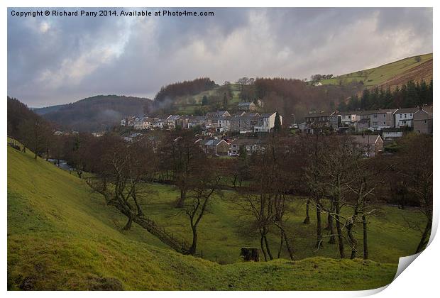 Lluest from Bridgend Road Print by Richard Parry