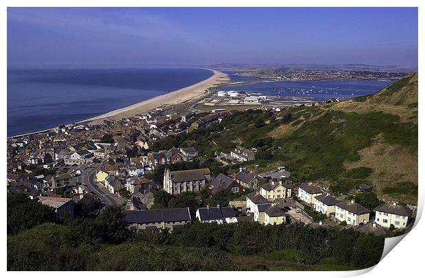 JST2983 The Chesil Beach Print by Jim Tampin