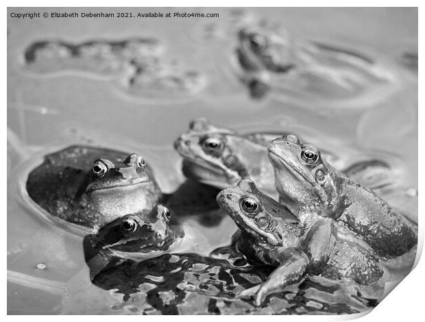 Frog Party Print by Elizabeth Debenham