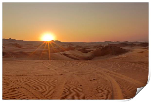 Desert Sunset Print by Matt Cottam