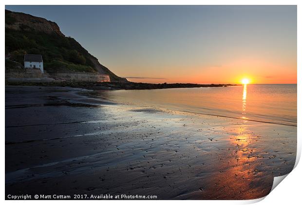 Runswick Bay Sunrise Print by Matt Cottam