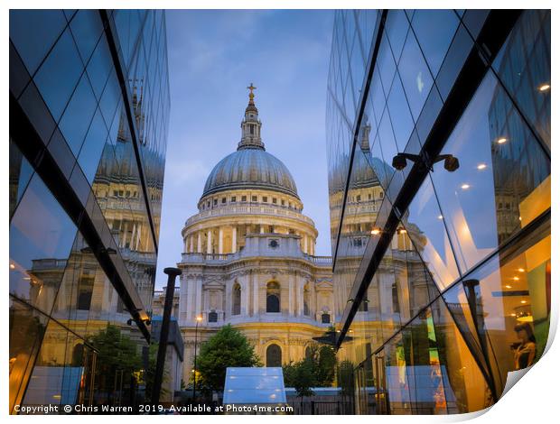 St Paul's Cathedral London England  Print by Chris Warren