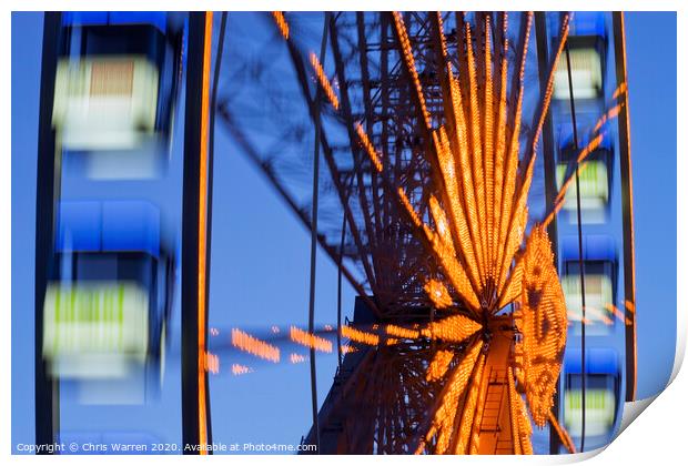 Ferris Wheel Print by Chris Warren