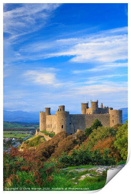 Harlech Castle Gwynedd Print by Chris Warren
