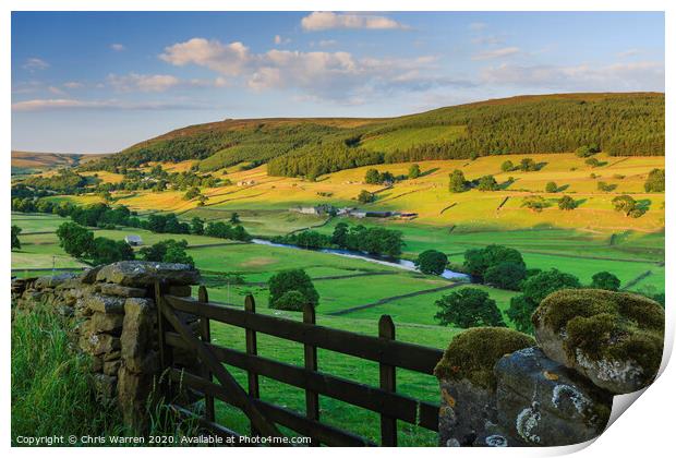 Countryside in Wharfedale Yorkshire Print by Chris Warren