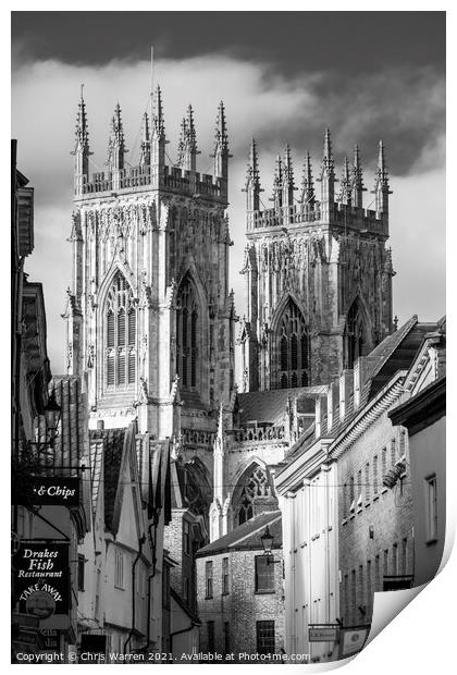 York Minster York Yorkshire England Print by Chris Warren