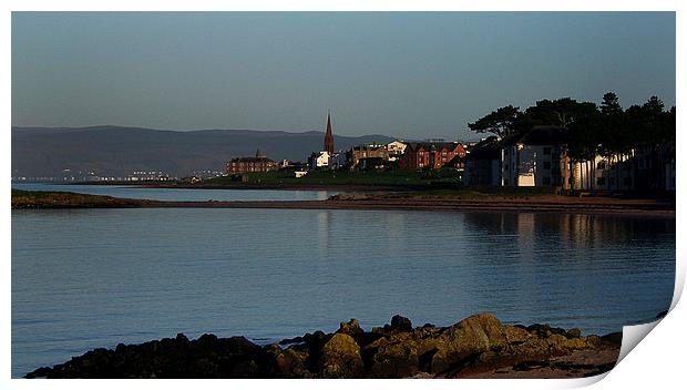 Largs shorefront Print by Peter Mclardy