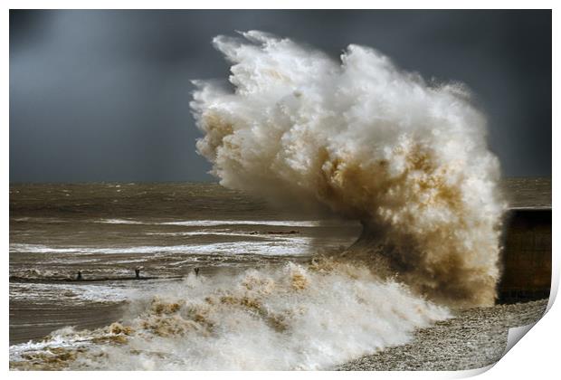 storm,brian,wales 2 Print by Andrew chittock