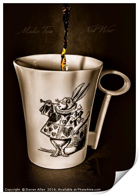 Make Tea Not War Print by Darren Allen
