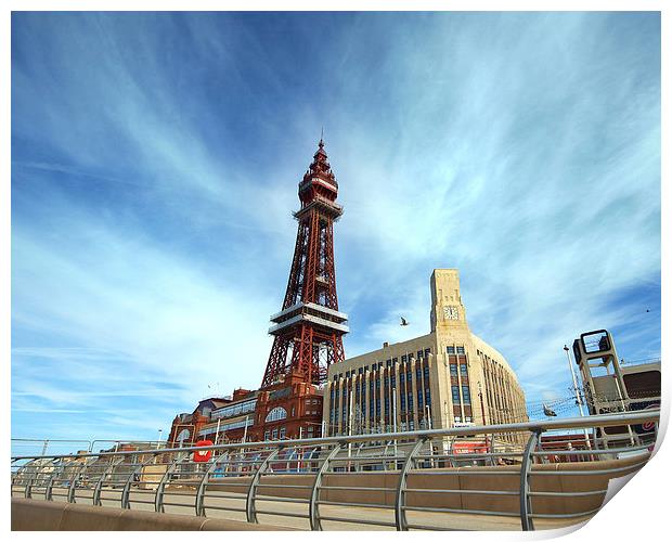 Blackpool Tower Restoration Print by Victor Burnside