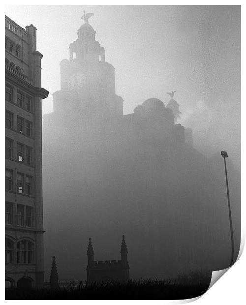 Liverpool Fog Print by Victor Burnside