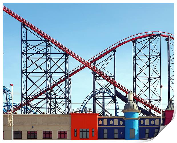 Roller Coaster Print by Victor Burnside