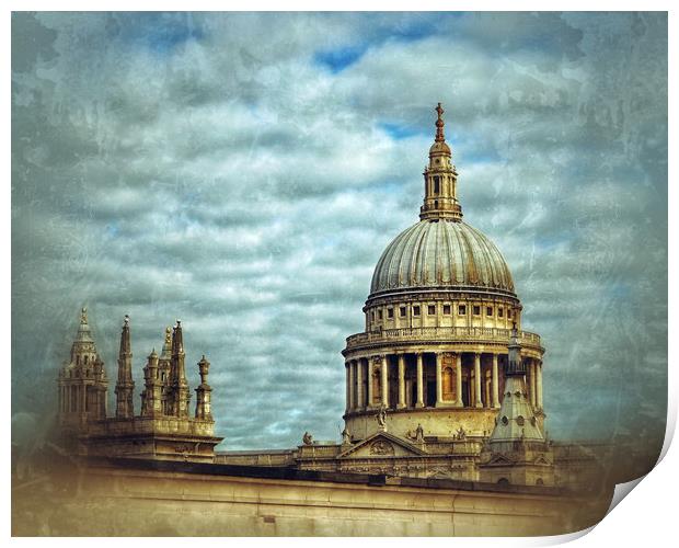 St Pauls Print by Victor Burnside