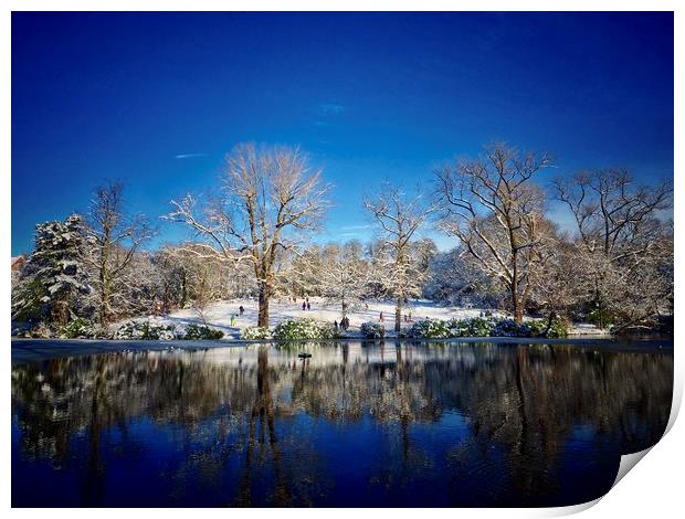          Park in Winter                            Print by Victor Burnside