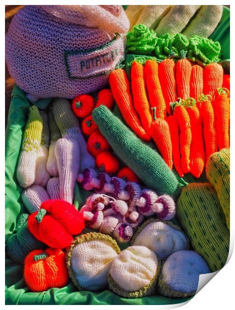 Knitted Vegetables                                 Print by Victor Burnside