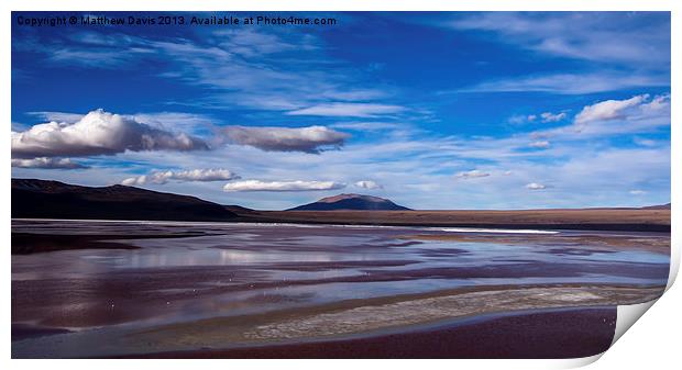 Laguna Colorada Print by Matthew Davis