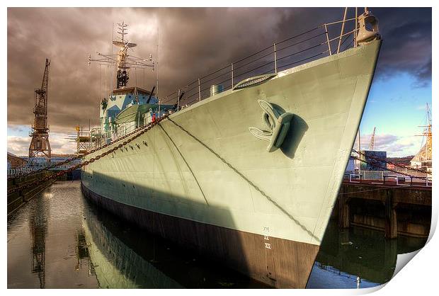 HMS Cavalier, Chatham Naval Dockyard Print by Robert Cane