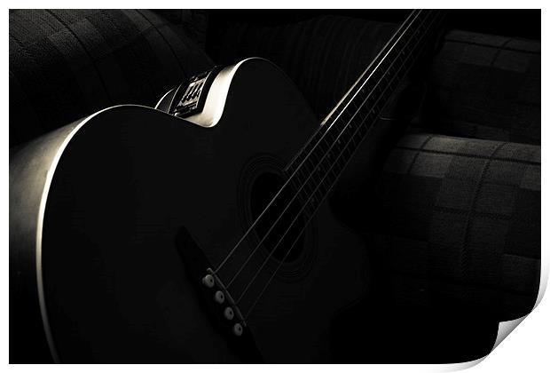 Acoustic Bass Print by Cristopher  Selga