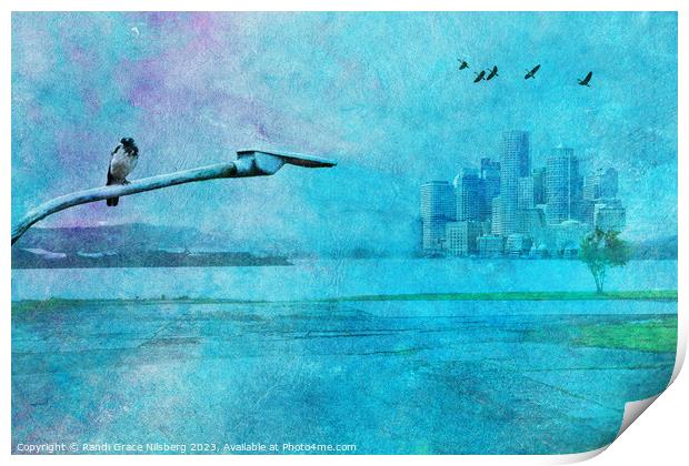 Urban Crow Print by Randi Grace Nilsberg