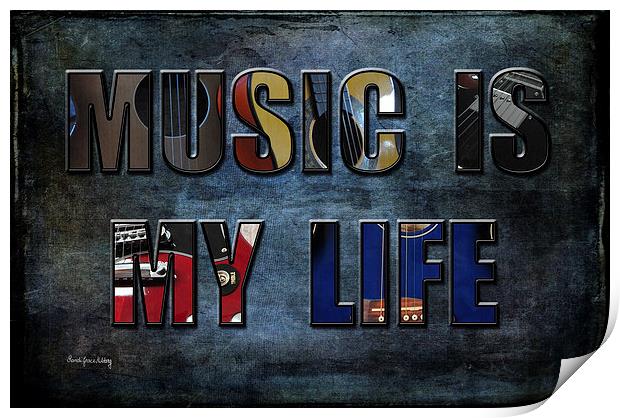 Music is My Life Print by Randi Grace Nilsberg