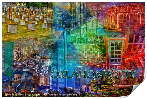 Oklahoma City Collage Print by Randi Grace Nilsberg