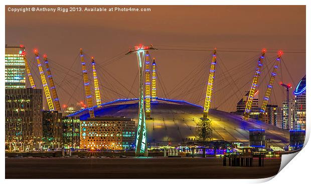 O2 Arena London Print by Anthony Rigg