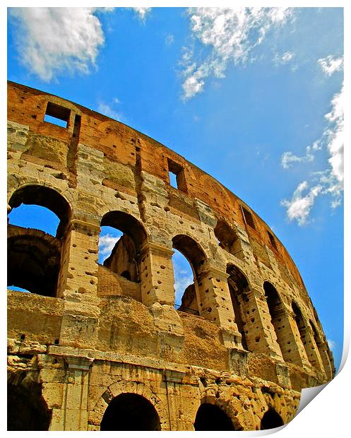 The side of the Roman Colosseum   Print by Michael Wood
