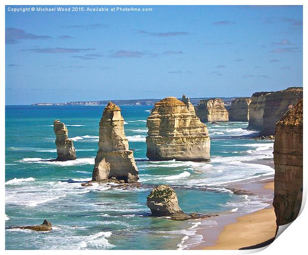   The 12 Apostles a second look Print by Michael Wood