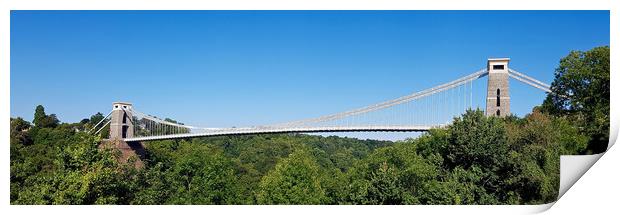 Clifton Suspension Bridge Panoramic Print by Michael Wood