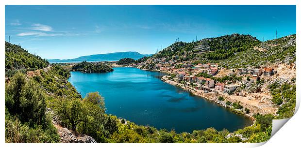 Picturesque sea bay in south Dalmatia Print by Robert Parma