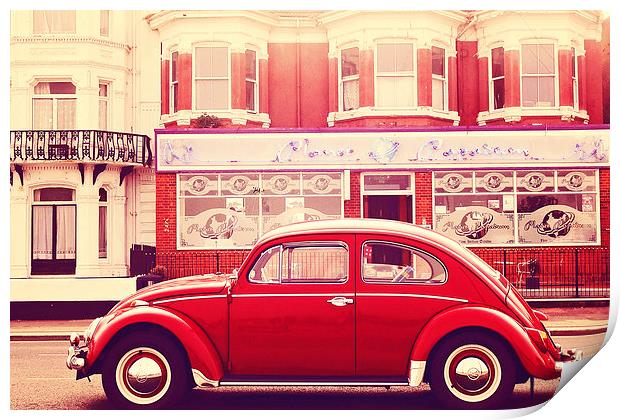 The Red Beetle Print by Lesley Mohamad