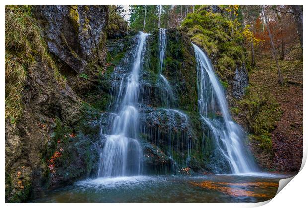 Josefsthaler Waterfall Print by rawshutterbug 