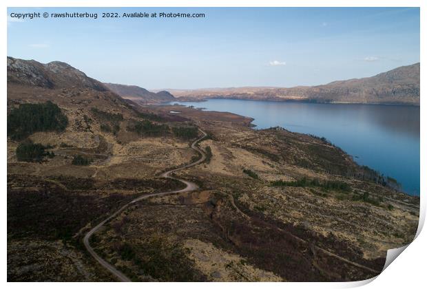 Loch Maree Aerial View Print by rawshutterbug 