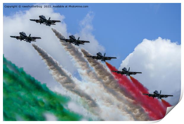 Frecce Tricolori Print by rawshutterbug 