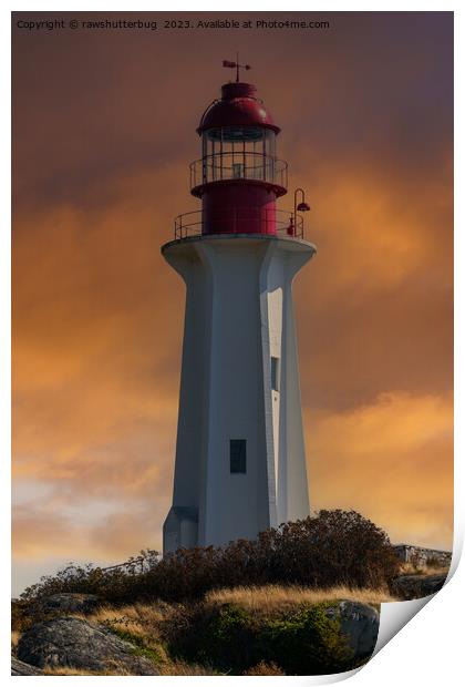 Point Atkinson Lighthouse At Sunset Print by rawshutterbug 