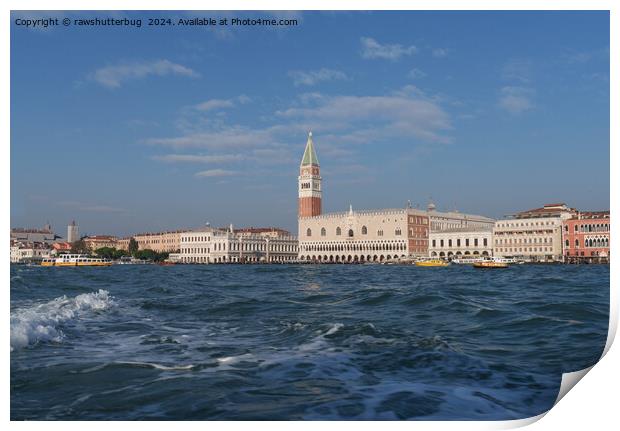Doge's Palace From The Lagoon Print by rawshutterbug 