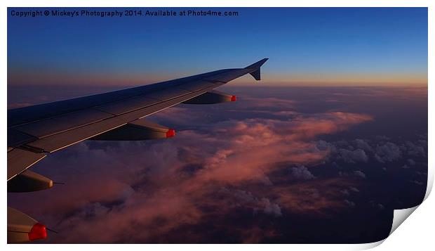 Sunrise Above The Clouds Print by rawshutterbug 