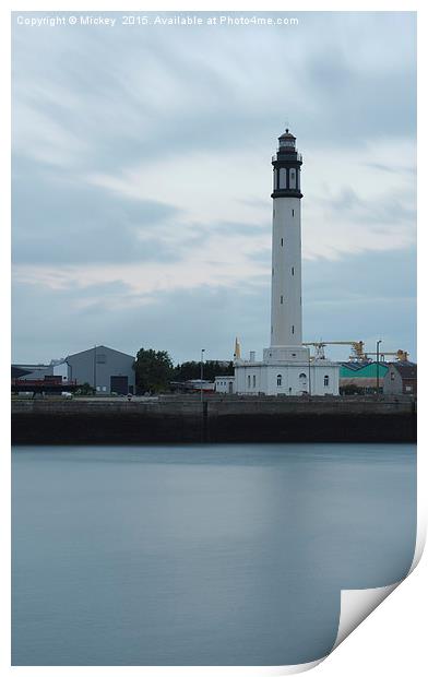 Dunkirk Lighthouse Print by rawshutterbug 