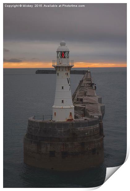 Dover Lighthouse Print by rawshutterbug 