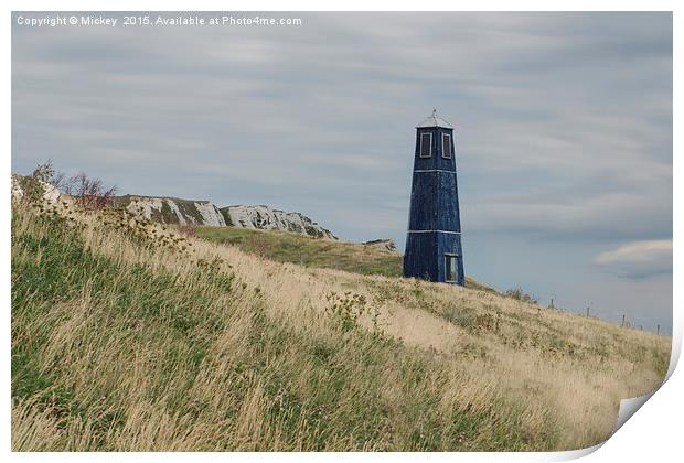 White Cliffs Of Dover Lighthouse Print by rawshutterbug 
