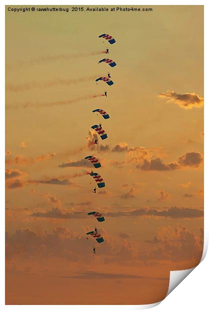 Sunset Falcons Stack Formation Print by rawshutterbug 